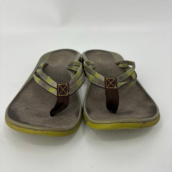 Chaco Thong Sandal Comfort Beachy Flip Flop Green Women's Size 9 - Picture 8 of 11